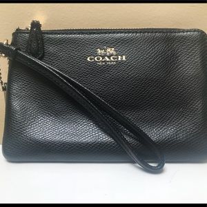 Coach Black Small Wristlet